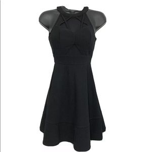 Emerald Sundae Black Dress Sleeveless Fit Flare